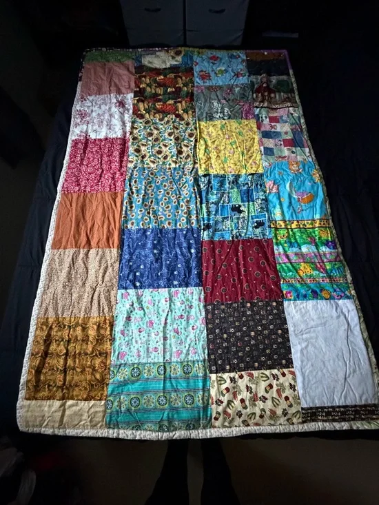 Adorable Patchwork Quilted Throw Blanket w/ Care Bear, Paddington Bear - Picture 14 of 15